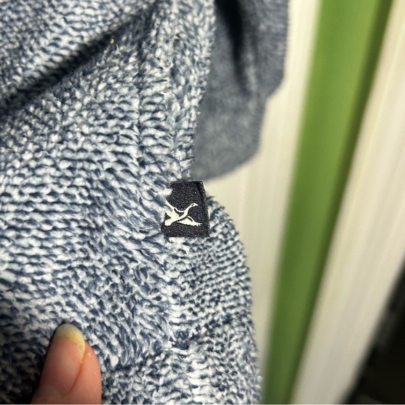 Eddie Bauer Women's 1/4 Button Soft Fleece   Pullover heathered blue size Large - Picture 7 of 11